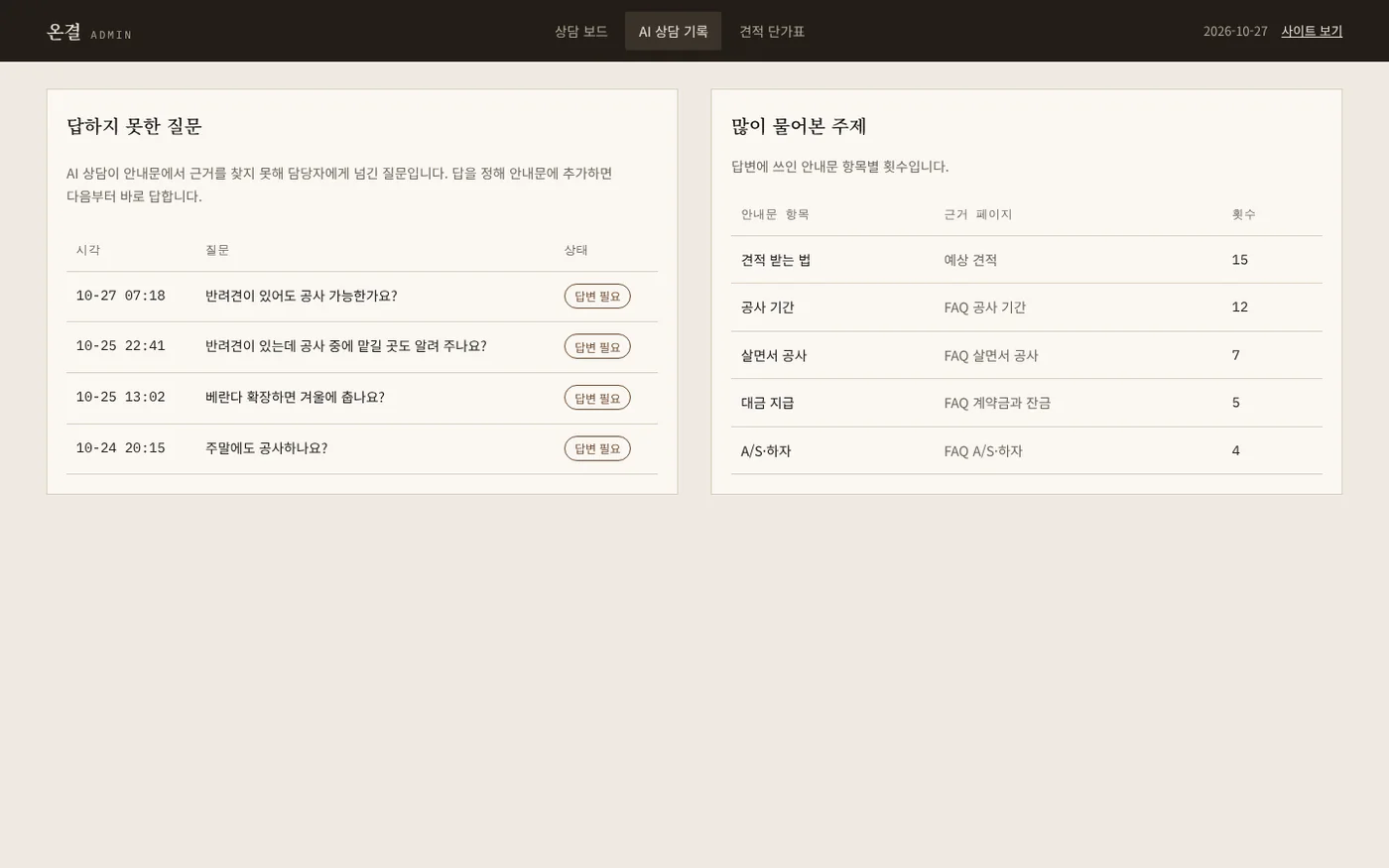 AI 상담 기록